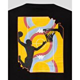 Kappa Yuvarlak Yaka Düz Siyah Erkek T-Shirt 311G3RW AUTHENTIC GRAPHIK VARIS TK