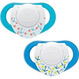 Chicco Physio Compact Silikon Emzik 6-12 Ay Erkek 2li