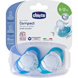 Chicco Physio Compact Silikon Emzik 6-12 Ay Erkek 2li