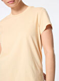 Patrizia Pepe Yuvarlak Yaka Bej Kadın T-Shirt 8M1543