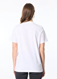 Patrizia Pepe Yuvarlak Yaka Beyaz Kadın T-Shirt 8M1628