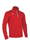 Macron Erkek Eşofman Üstü Havel 1 4 Zıp Top Red 541802