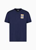 EA7 Bisiklet Yaka Lacivert Erkek T-Shirt 3DPT12PJ7BZ