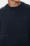 Armani Exchange Erkek Fermuarlı Sweatshirt Lacivert