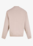 Armani Exchange Bisiklet Yaka Bej Erkek Sweatshırt 6DZMAE ZJKBZ 17AB