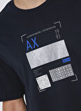 Armani Exchange Bisiklet Yaka Baskılı Lacivert Erkek T-Shirt 6DZTJS ZJA5Z 1510