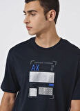 Armani Exchange Bisiklet Yaka Baskılı Lacivert Erkek T-Shirt 6DZTJS ZJA5Z 1510