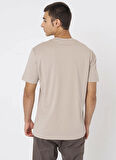 Armani Exchange Bisiklet Yaka Baskılı Bej Erkek T-Shirt 6DZTHF ZJH4Z 17AB