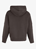Baskılı Kapüşon Normal Haki Erkek Sweatshirt 6DZMHD ZJNPZ 4892