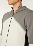 Kappa Zip Ceket, XL, Gri - Siyah