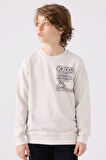 Kappa Çocuk Sweatshirt 361U7WW Taş