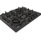 HAVG5BF4S2B/1 4 GÖZLÜ GAZLI CAM OCAK, 60 CM, PRECİ FLAME ALEV TEKNOLOJİSİ, 1 ADET KÜÇÜK GÖZ 1000 W, 1 ADET ORTA GÖZ 1750 W, 1 A