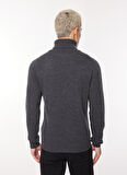 K-Way Klasik Yaka Normal Düz Siyah Erkek Kazak K2112QW_HENRY LAMBSWOOL