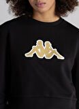 Kappa Siyah Kadın Dik Yaka Sweatshirt 341L6RW LOGO BAUTISTA
