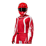 Alpinestars Fluid Lurv Kros Motor Jerseyi Kırmızı  Beyaz