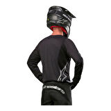 Alpinestars Fluid Graphite Off-Road Motosiklet Jerseyi Siyah  Gümüş