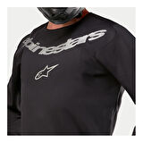 Alpinestars Fluid Graphite Off-Road Motosiklet Jerseyi Siyah  Gümüş