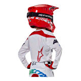 Alpinestars Youth Racer Hana Genç Kros Motosiklet Jersey Kırmızı  Beyaz