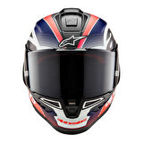 Alpinestars Supertech R10 Carbon Team Spor Motosiklet Kaskı Mat Siyah  Kırmızı  Beyaz