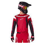 Alpinestars Fluid Haul Off-Road Motosiklet Jerseyi Kırmızı  Beyaz  Siyah
