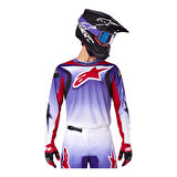 Alpinestars Fluid Wurx Kros Motosiklet Jerseyi Mavi  Kırmızı
