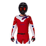 Alpinestars Racer Veil Kros Motosiklet Jerseyi Kırmızı  Beyaz  Mavi
