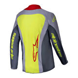 Alpinestars Racer Melt Off-Road Genç Motosiklet Jerseyi Kırmızı  Gri