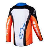 Alpinestars Racer Melt Off-Road Genç Motosiklet Jerseyi Oranj  Mavi  Beyaz