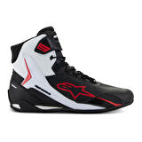 Alpinestars Faster-4 Korumalı Motosiklet Botu Siyah  Beyaz  Kırmızı