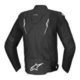 Alpinestars Dusk Korumalı Deri Motosiklet Montu Siyah  Beyaz