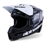 Alpinestars SM3 Radium Off-Road Kaskı Siyah  Beyaz  Gri