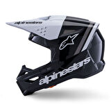 Alpinestars SM3 Radium Off-Road Kaskı Siyah  Beyaz  Gri
