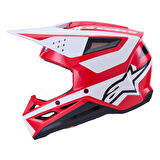 Alpinestars SM3 Heath Off-Road Kaskı Kırmızı  Siyah