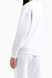 Kadın Bisiklet Yaka Sweatshirt - Beyaz | XL