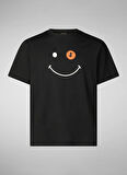 Save The Duck Baskılı Siyah Erkek Çocuk T-Shirt ASHWINE