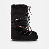 Kadın Bot (Kar) 80D1408990-N001 Moon Boot Icon Faux Fur Beads Black