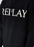 Replay Kapüşon Yaka Siyah Erkek Sweatshırt M652900022890P Sweatshirts RELAXED