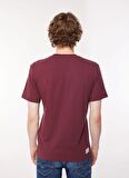 Replay Bisiklet Yaka Baskılı Bordo Erkek T-Shirt M6646 164 AMARANTH RED