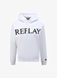 Replay Kapüşon Yaka Beyaz Erkek Sweatshırt M6711 001 WHITE