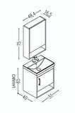 Samba 50 Cm Banyo Dolabı - Boy Dolap Hariç