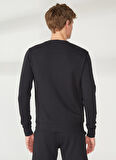 Fred Mello Bisiklet Yaka Siyah Erkek Sweatshırt FM23S02FGBLACK