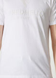 Fred Mello Bisiklet Yaka Beyaz Erkek T-Shirt FM23S03TGWHITE