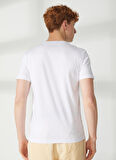 Fred Mello Bisiklet Yaka Beyaz Erkek T-Shirt FM23S39TGWHITE