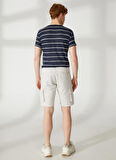 Fred Mello Normal Bel Slim Fit Taş Erkek Bermuda Şort FMELLISSTONE