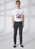 Fred Mello Normal Bel Normal Paça Slim Fit Siyah Erkek Denim Pantolon FM23S26PDCARBON