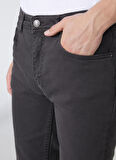 Fred Mello Normal Bel Normal Paça Slim Fit Siyah Erkek Denim Pantolon FM23S26PDCARBON