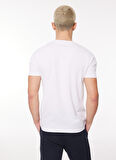 Fred Mello Bisiklet Yaka Beyaz Erkek T-Shirt FM23W10TG
