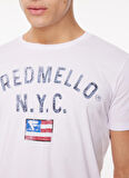 Fred Mello Bisiklet Yaka Beyaz Erkek T-Shirt FM23W11TG