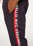 Fred Mello Lastikli Bel Slim Fit Lacivert Erkek Eşofman Altı FM23W06PF