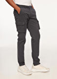 Fred Mello Normal Bel Normal Paça Slim Fit Lacivert Erkek Kargo Pantolon FMNELSON